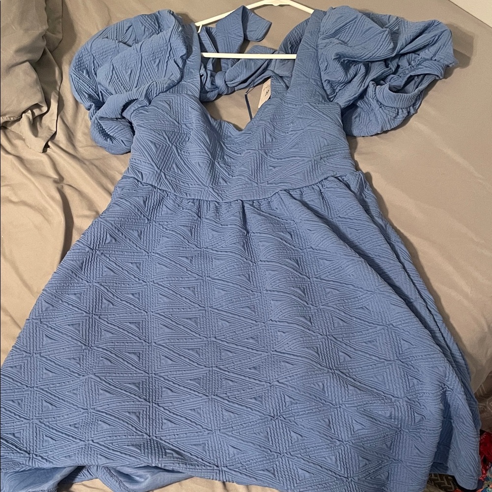 FP Movement by Free People Blue Mini Dress